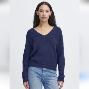 Madewell Ridgeton Pullover Sweater Dark Baltic Blue, Size M